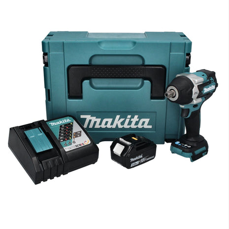 Makita DTW 701 RF1J cordless impact wrench 18 V 700 Nm 1/2" XPT Brushless + 1x rechargeable battery 3.0 Ah + charger + Makpac