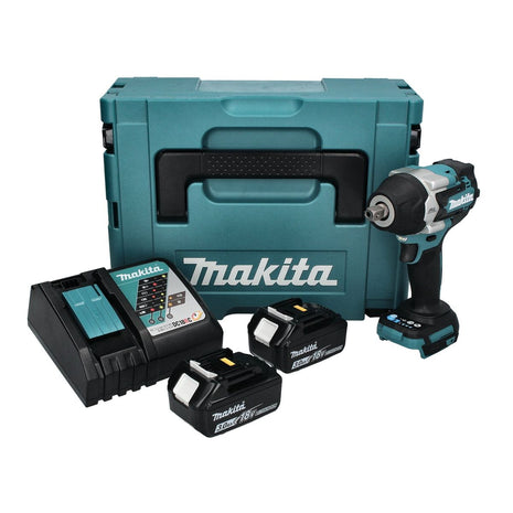 Makita DTW 701 RFJ Atornillador de impacto inalámbrico 18 V 700 Nm 1/2" XPT Brushless + 2x batería 3.0 Ah + cargador + Makpac