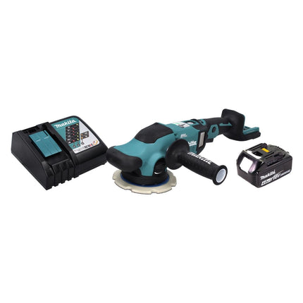 Makita DPO 600 RM1 cordless random orbital sander 18 V 150 mm XPT brushless + 1x 4.0 Ah battery + charger