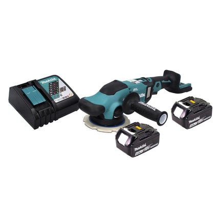 Makita DPO 600 RM cordless random orbital sander 18 V 150 mm XPT brushless + 2x 4.0 Ah battery + charger