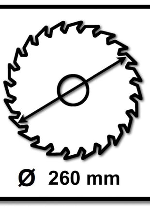 Makita CMSXF26080G SPECIALIZED EFFICUT Sägeblatt 260 x 30 x 1,65 mm 2 Stk. ( 2x B-67290 ) 80 Zähne für Holz