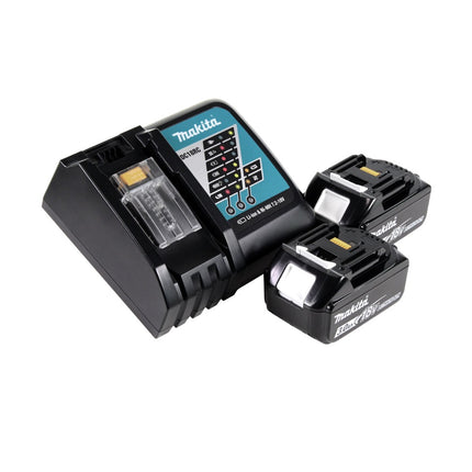 Visseuse à percussion sans fil Makita DHP 484 RF2X4 18 V 54 Nm sans balais + 2 batteries 3,0 Ah + chargeur + jeu de 70 forets + mallette