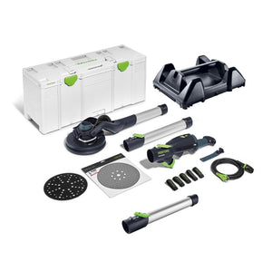 Festool LHS 2 225 EQI-Plus Langhalsschleifer PLANEX 400 W 225 mm ( 575990 ) Brushless + Zubehör + Verlängerung 450 mm + Werkzeughalter + Systainer SYS3 XXL