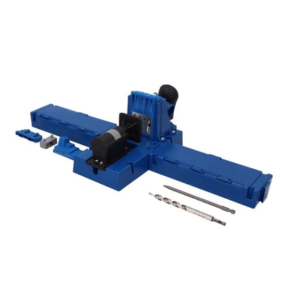 KREG Jig K5 Bohrschablone ( K5-EUR-SYS ) Taschenloch Holzverbindungssystem + Bohrschablone K5 + Sockel + Zubehör + 675 tlg. Schrauben Set + Systainer