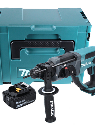 Makita DHR 202 T1J Martello combinato a batteria 18V / 2,0J / SDS Plus + 1x Batteria 5,0Ah + Valigetta Makpac - senza caricabatterie