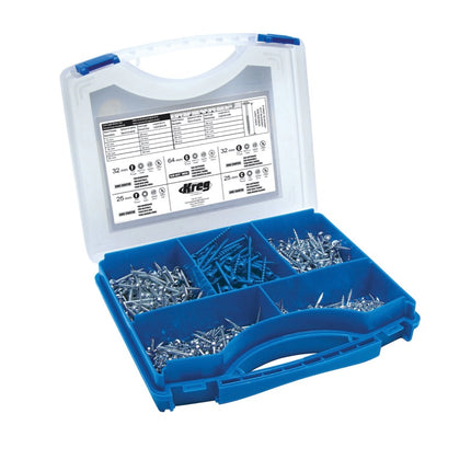 KREG Jig K5 Plantilla de perforación (K5) Sistema de conexión de madera con orificio oculto + Plantilla de perforación K5 + Base + Accesorios + Juego de tornillos de 675 piezas