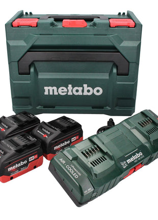 Metabo Basis Set 3x Akku 18 V 10,0 Ah LIHD + Doppelladegerät + metaBOX