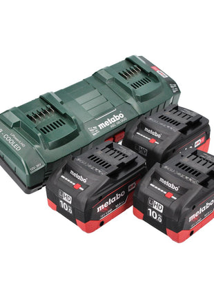 Metabo Basis Set 3x Akku 18 V 10,0 Ah LIHD + Doppelladegerät + metaBOX