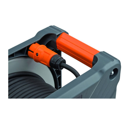 Brennenstuhl professionalLINE set 4x tambor de cable BQ con protección integral antivuelco (4x 9201500200) 50 m 4 enchufes IP44 BGI 608