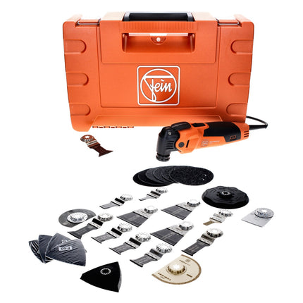 Oscilador FEIN MultiMaster MM 500 PLUS 350 W Starlock Plus + set de accesorios 34 piezas + estuche