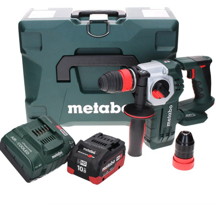 Metabo KHA 18 LTX BL 24 Quick Akku Kombihammer 18 V 2,2 J SDS-plus Brushless ( 600211840 ) + 1x Akku 10,0 Ah + Ladegerät + MetaLoc - Toolbrothers