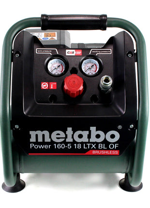 Metabo Power 160-5 18 LTX BL OF Akku Kompressor 18 V 8,0 bar Brushless + 2x Akku 10,0 Ah + Ladegerät