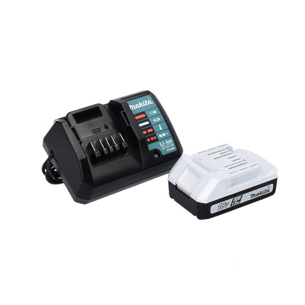 Makita HP 457 DWX4 Trapano avvitatore con percussione a batteria 18V 42Nm Serie G + 1x Batteria 1,5 Ah + Caricabatterie DC 18 WA + Set di punte da 70 pezzi + Valigetta