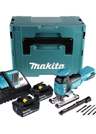 Makita DJV 181 RGJ Seghetto alternativo a batteria 18V in valigetta Makpac + 2x Batterie 6,0 Ah + Caricatore