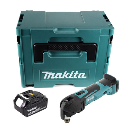Makita DTM51G1J Lijadora multifunción sin cable 18V + 1x Batería 6.0Ah + Maletín Makpac - sin cargador