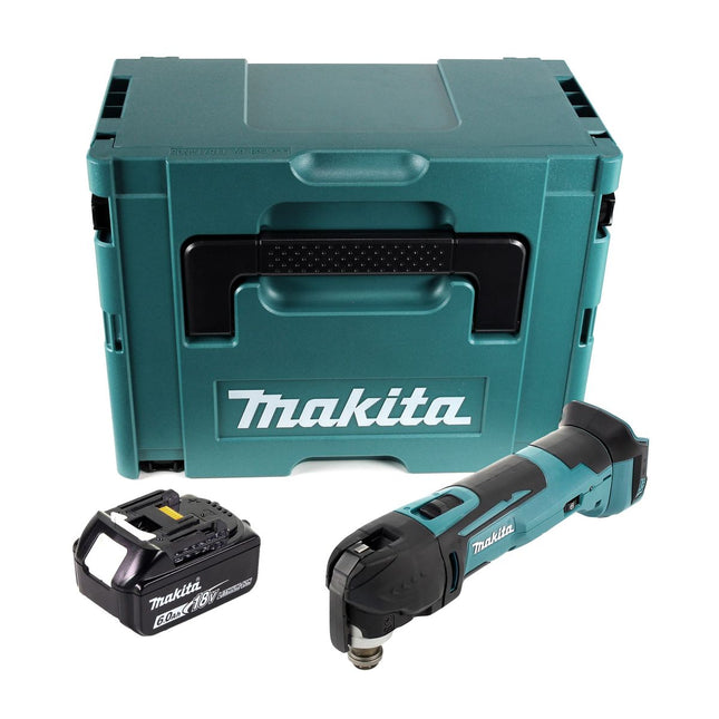 Makita DTM51G1J Lijadora multifunción sin cable 18V + 1x Batería 6.0Ah + Maletín Makpac - sin cargador