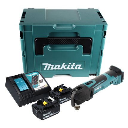 Makita DTM51RGJ Cortadora Lijadora Multifunción Inalámbrica 18V + 2x Baterías 6.0Ah + Cargador + Maletín Makpac