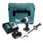 Makita DDF 481 RG1J Trapano avvitatore a batteria 18 V 115 Nm Brushless + 1x Batteria 6,0 Ah + Caricabatterie + Valigetta Makpac