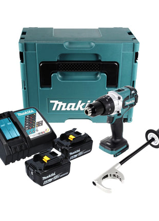 Makita DDF 481 RGJ Trapano avvitatore a batteria 18 V 115 Nm Brushless + 2x Batterie 6,0 Ah + Caricabatterie + Valigetta Makpac