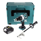 Makita DDF 481 T1J Perceuse-visseuse sans fil 18 V 115 Nm Brushless + 1x Batterie 5.0 Ah + Coffret Makpac - sans chargeur