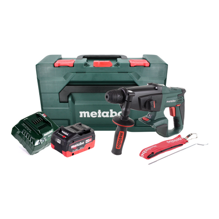 Metabo KHA 18 LTX Cordless Hammer 2.2 J 18V SDS Plus + 1x Battery 8.0 Ah + Charger + MetaBOX Case