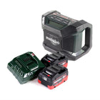 Radio da cantiere a batteria Metabo R 12-18 DAB+ BT 12-18 V DAB+ Bluetooth + 2 batterie da 5,5 Ah + caricabatterie
