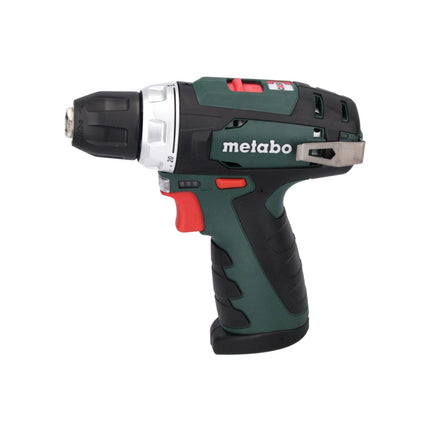 Metabo PowerMaxx BS Basic Set Perceuse-visseuse sans fil 10,8 V 34 Nm ( 600080880 ) + 2x batterie 2,0 Ah + chargeur + 64 pces set de forets à embouts + 1x masque FFP2 + coffret