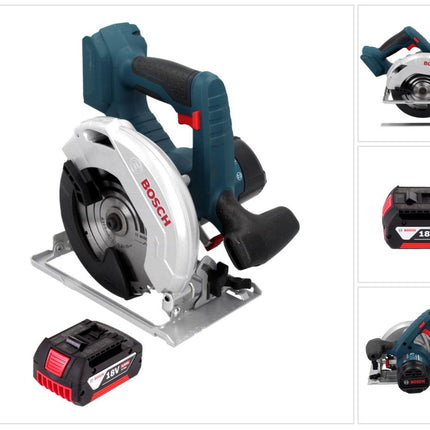 Sierra circular de batería Bosch GKS 18 V-57 Professional 18 V 165 mm + 1x batería 4,0 Ah - sin cargador