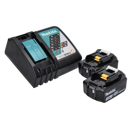 Makita DLX 2131 J kit combinado de batería 18 V con DHP 482 blanco 62 Nm + DTD 152 165 Nm + 2x batería 3,0 Ah + cargador + Makpac