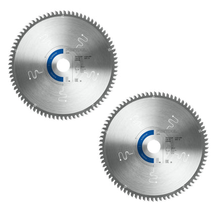 Juego de sierras circulares especiales Festool 2x TF80 A 254 x 2,4 x 30 mm ( 2x 575978 ) para sierra de mesa TKS 80