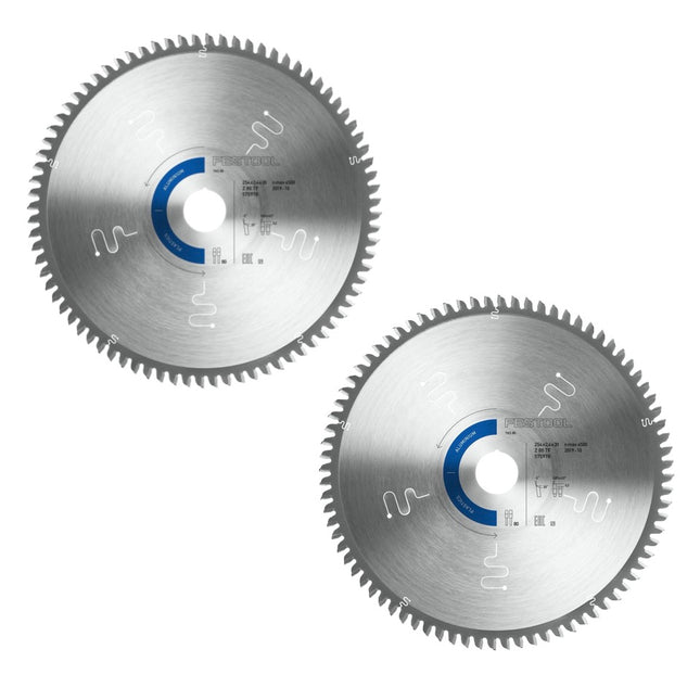 Juego de sierras circulares especiales Festool 2x TF80 A 254 x 2,4 x 30 mm ( 2x 575978 ) para sierra de mesa TKS 80