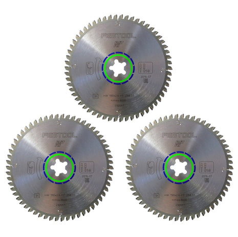 Festool special circular saw blade set TF58 3x 190 x 2.6 mm 190 mm ( 3x 492051 ) 58 teeth