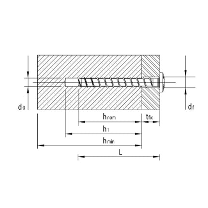 HECO MULTI MONTI plus MS Schraubanker 7,5 x 60 mm 50 Stück ( 52374 ) Betonschraube flacher Rundkopf T-Drive verzinkt blau A2K