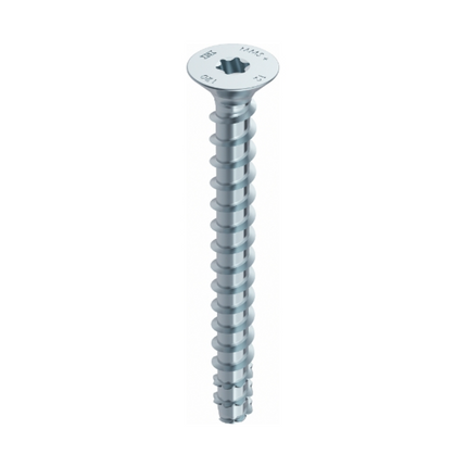 HECO MULTI MONTI plus F Screw Anchor 6.0x40mm, Concrete Screw, Countersunk Head, T-Drive, Blue Zinc Plated, A2K, 100 pcs. (49860)