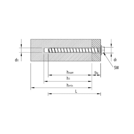HECO MULTI MONTI plus SS anclaje de tornillo 10,0 x 60 mm 50 piezas (2x 48439) tornillo para hormigón cabeza hexagonal con arandela prensada revestida HP