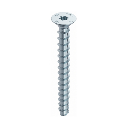 HECO MULTI MONTI plus F Screw Anchor, 6.0 x 120mm, Concrete screws, Countersunk head, Blue zinc-plated, A2K, 200 pcs. (4x 48505)