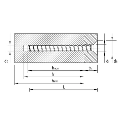 HECO MULTI MONTI plus F Screw Anchors, 6.0 x 70mm, Concrete screws, Countersunk head, Blue zinc-plated, A2K, 400 pcs. (4x 48499)