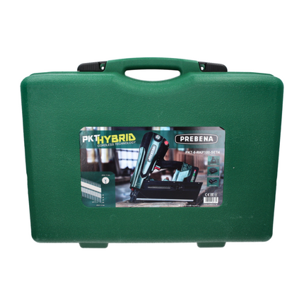 Prebena PKT 8 RKP100 SET Juego de clavadora híbrida de 4 baterías 18 V 65 - 100 mm con 1x batería 4,0 Ah + cargador (CAS)