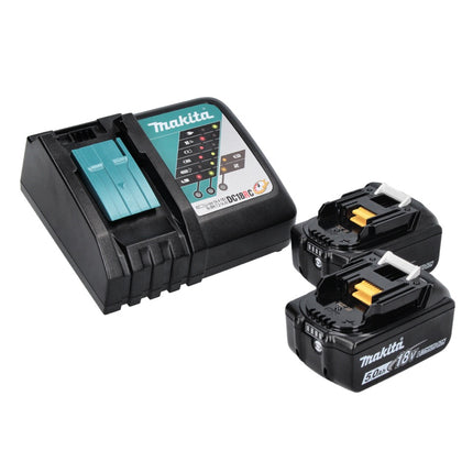 Martillo cincelador a batería Makita DHK 180 RT 18 V 3,1 J SDS Plus Brushless + 2x batería 5,0 Ah + cargador