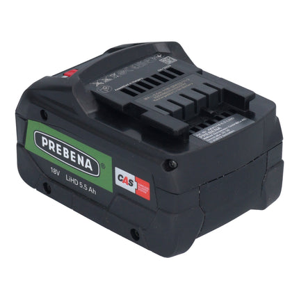 Prebena AKKU18-5.5-LIHD batteria ricaricabile 18 V 5,5 Ah / 5500 mAh LiHD Li-Ion CAS con indicatore del livello di carica