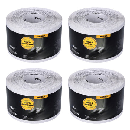 Mirka BASECUT Rotolo di carta abrasiva universale 115 mm x 50 m / P100 / 4 pz. - ( 4x 2251100110N )