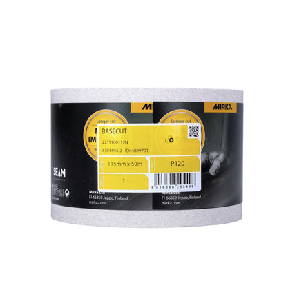 Mirka BASECUT Rotolo di carta abrasiva universale 115 mm x 50 m / P120 / 2 pz. - ( 2x 2251100112N )