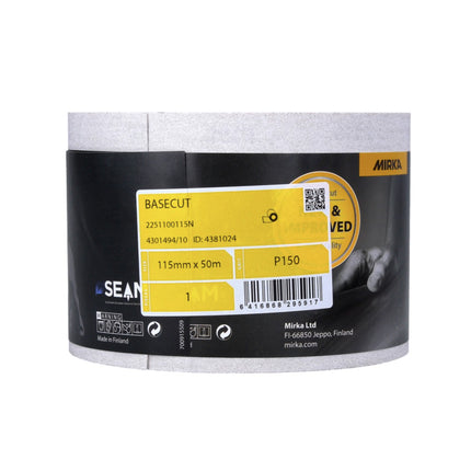 Mirka BASECUT Rotolo di carta abrasiva universale 115 mm x 50 m / P150 / 2 pz. - ( 2x 2251100115N )