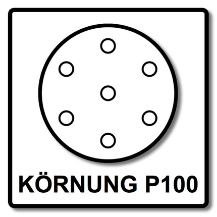 Mirka BASECUT Carta abrasiva Grip 150 mm / P100 / 15 fori ( 2x 2261109910 ) - 200 pz.