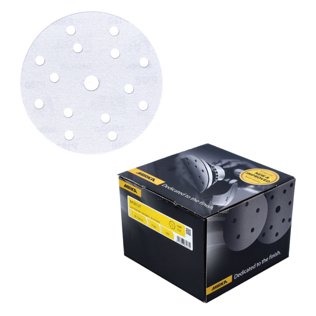 Mirka BASECUT Disco abrasivo Grip 150 mm P180 / 15 fori - 200 pz. ( 2x 2261109918 )