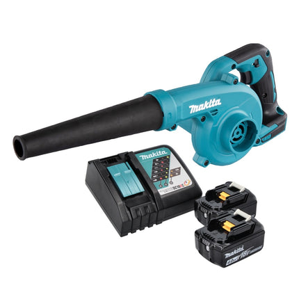 Makita DUB 185 RM soffiatore a batteria 18 V + 2x batteria 4,0 Ah + caricabatterie