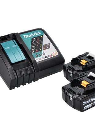 Makita DUB 185 RT soffiatore di foglie a batteria 18 V + 2x batteria ricaricabile 5,0 Ah + caricabatterie