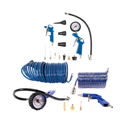 Compresor Scheppach HC06 1200 W 6 litros 8 bar (5906132901) + set de accesorios 13 piezas (7906100735)