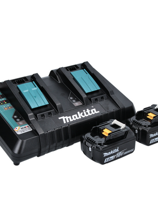 Rasaerba a batteria Makita DLM 382 PT2 36 V ( 2x 18 V ) 38 cm 40 l + 2x batteria 5,0 Ah + doppio caricatore + lama falciante