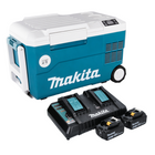 Makita DCW 180 PG Glacière et réchaud à compresseur sans fil 36 V ( 2x 18 V ) 20 L + 2x batterie 6,0 Ah + double chargeur